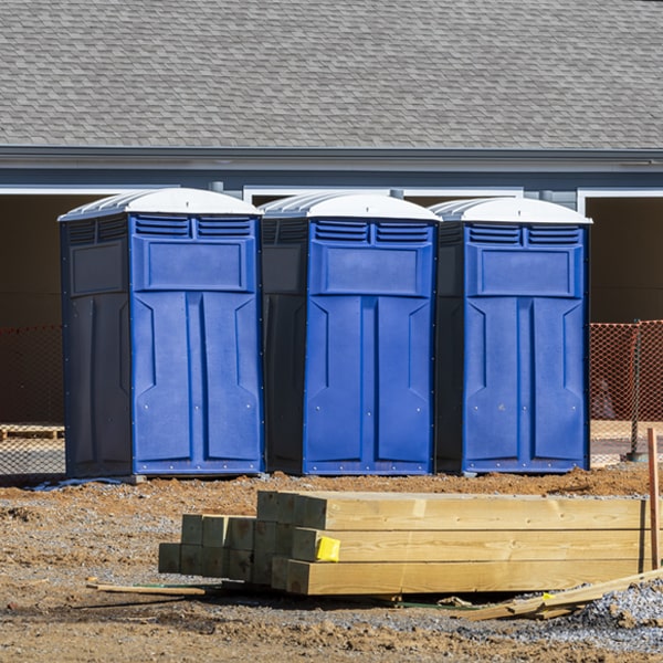 are there any restrictions on what items can be disposed of in the portable restrooms in Wampum